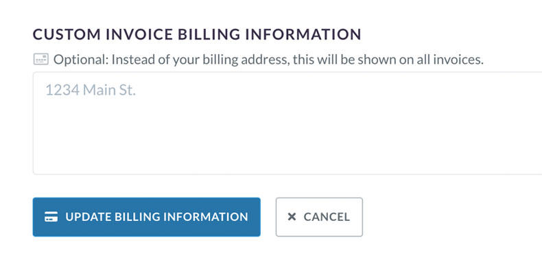 Custom invoice generation