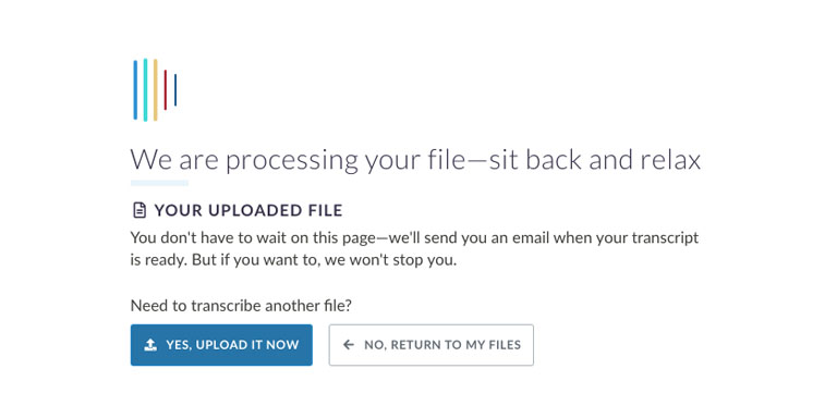 Step 4: Let Sonix transcribe your Ukrainian WMV file Sonix will use its advanced transcription algorithms to convert your %{v_language} %{v_filetype} file to text